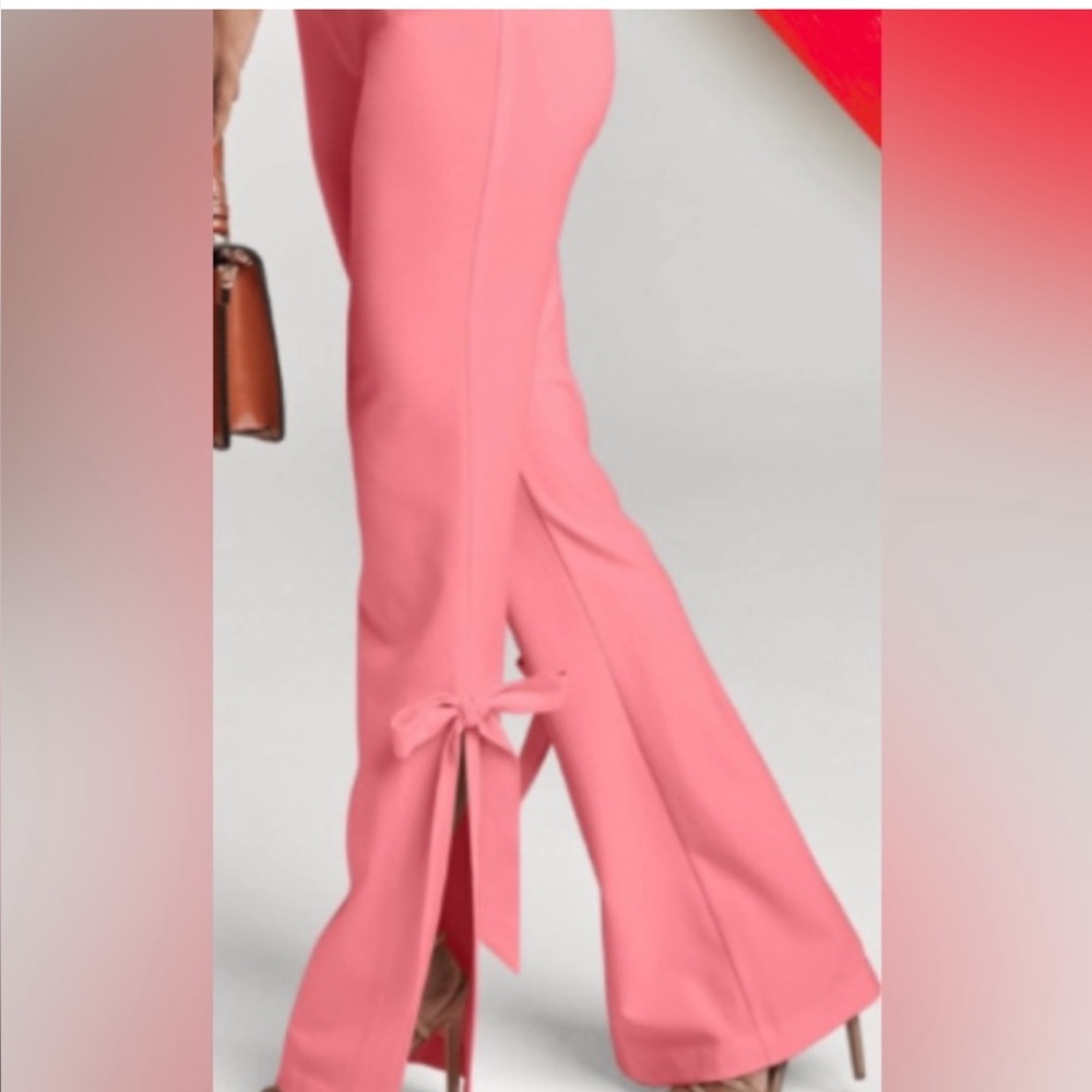 New in bag Venus pink bow slit dress pants slacks 6 small medium